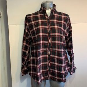 Plaid flannel button down